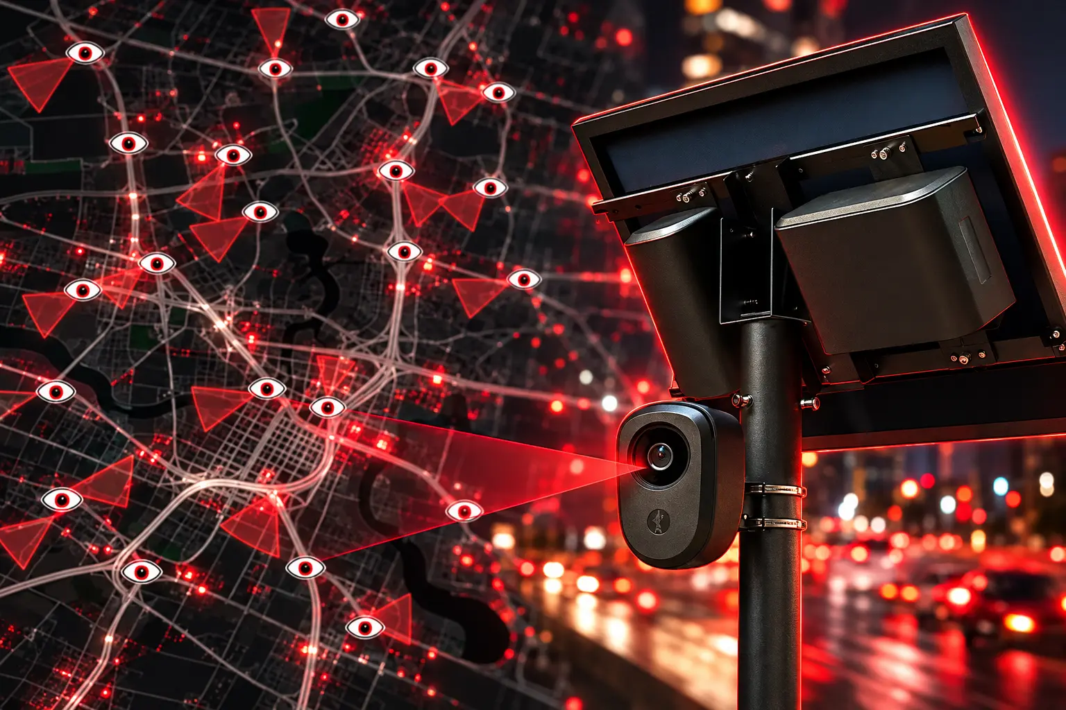 MapQuest surveillance layer Flock camera locations