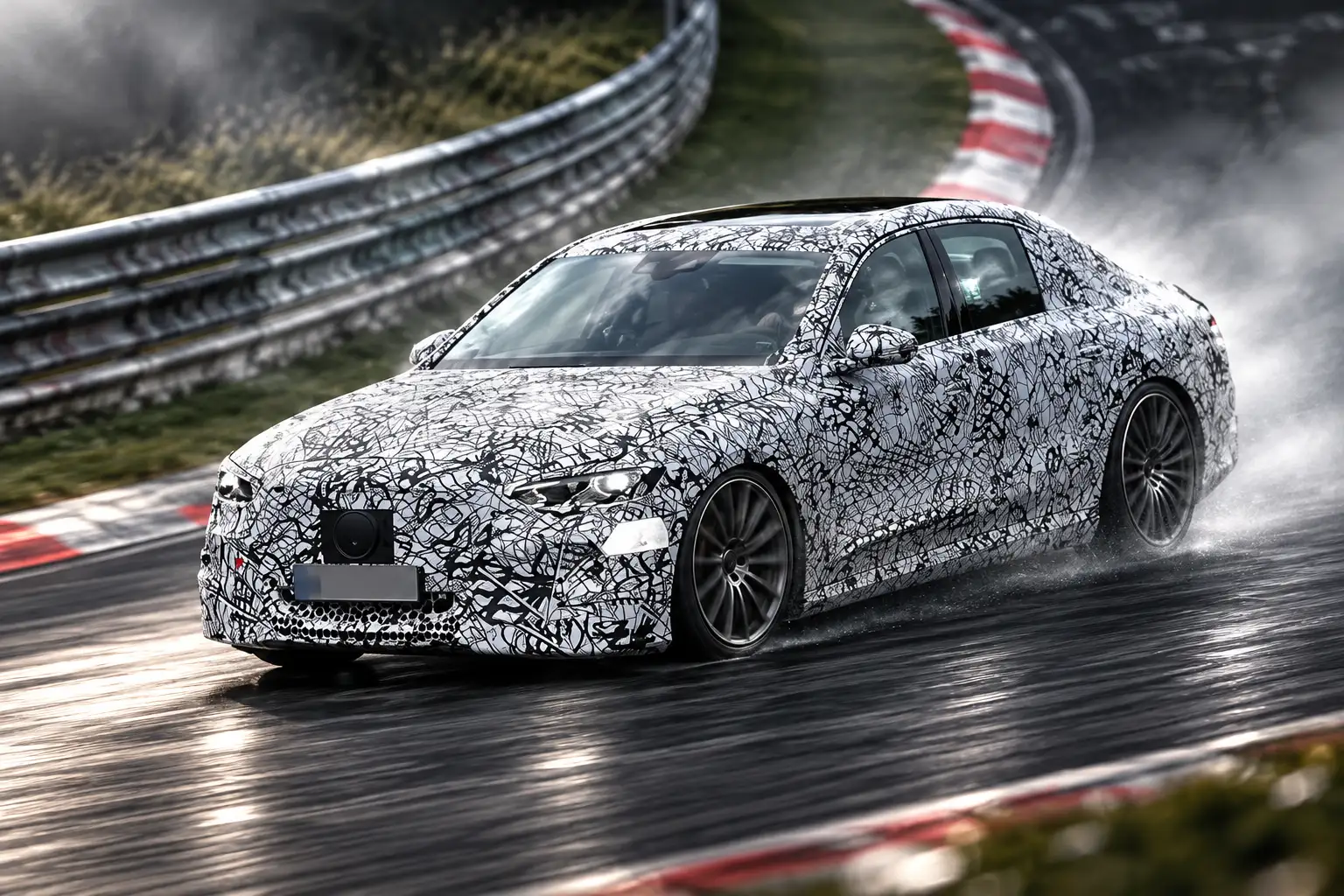 Mercedes E-Class Electric Nürburgring spy photos 2027