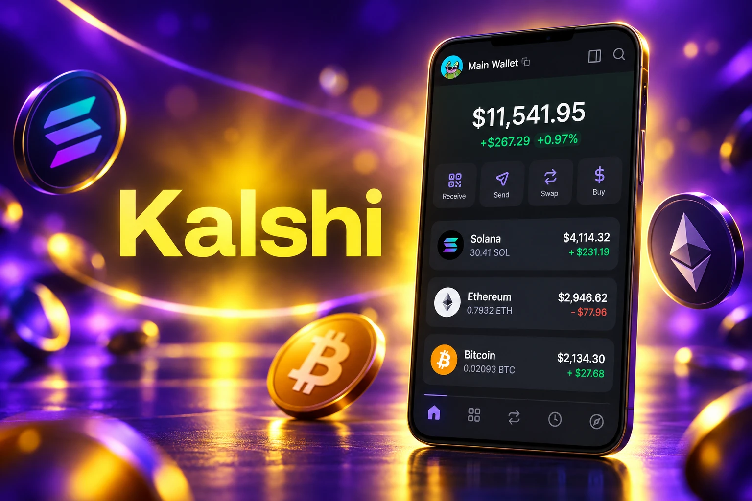 Phantom wallet Kalshi prediction markets for US users