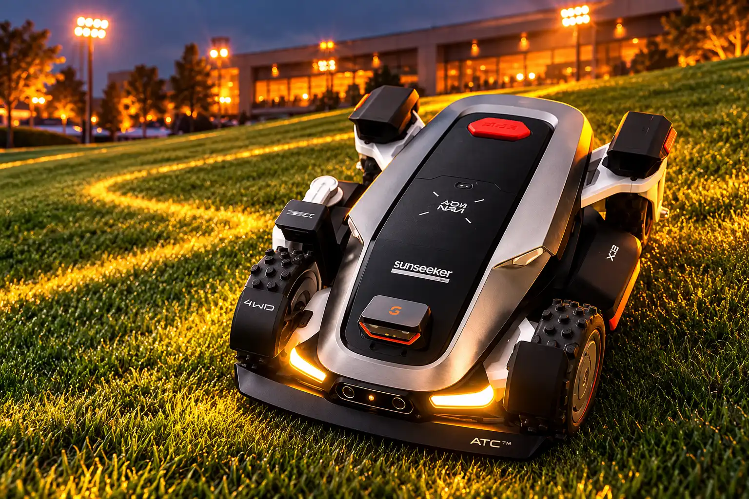 Sunseeker Elite wire-free robot mowers at Equip Expo